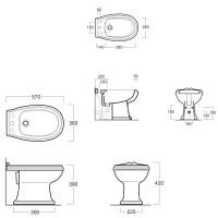 Биде напольное Simas Arcade AR823bix3