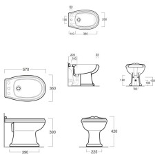 Биде напольное Simas Arcade AR823bix3