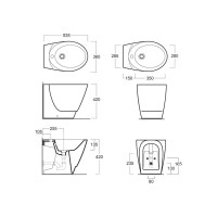 Биде напольное Simas Bohemien BO04bix1