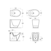 Биде напольное Simas Bohemien BO04bix1