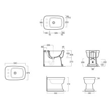 Биде напольное Simas Evolution EVO04bix1