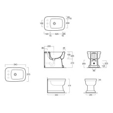 Биде напольное Simas Evolution EVO04bix1