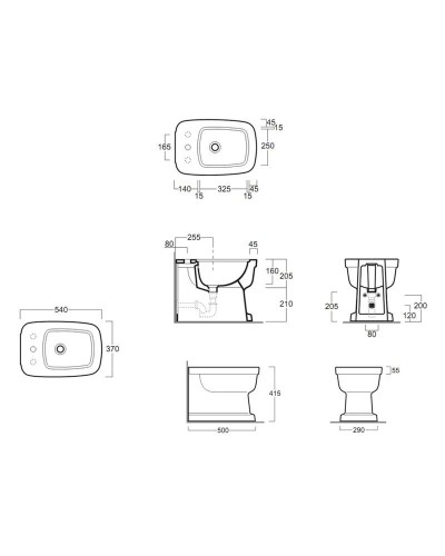 Биде напольное Simas Evolution EVO04bix1