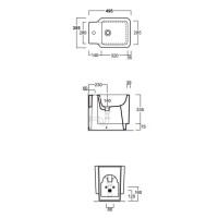 Биде напольное без ободка Simas Flow FL62bix1