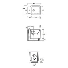 Биде напольное без ободка Simas Flow FL62bix1