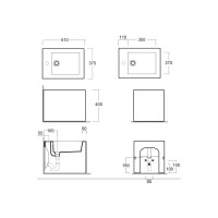 Биде напольное Simas Frozen FZ04bix1