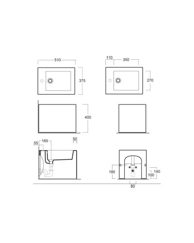 Биде напольное Simas Frozen FZ04bix1