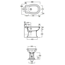 Биде напольное без ободка Simas Lante LA04bix3