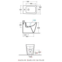 Биде напольное Globo Stone ST009.bix1