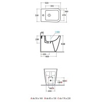 Биде напольное Globo Stone ST010.bix1