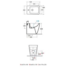 Биде напольное Globo Stone ST010.bix1