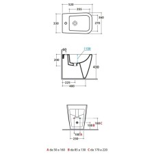 Биде напольное Globo Stone ST010.bix1