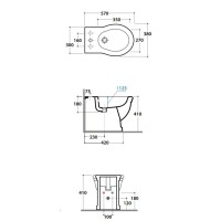 Биде напольное Globo Paestum PA027.bix3