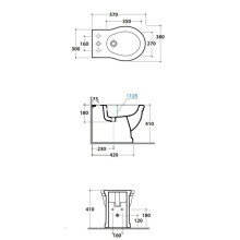 Биде напольное Globo Paestum PA027.bix3