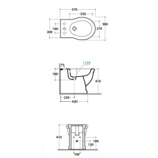 Биде напольное Globo Paestum PA027.bix3