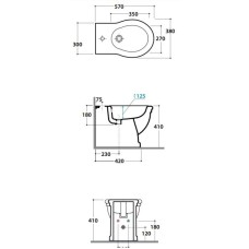 Биде напольное Globo Paestum PA026.bix1