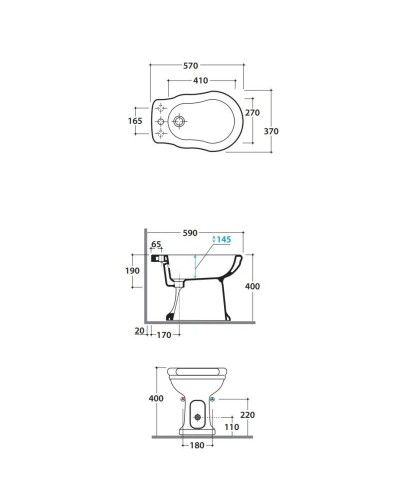 Биде напольное Globo Paestum PA009.bix1