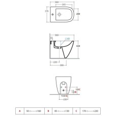 Биде напольное Globo Stockholm LA009.bix1