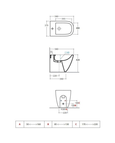 Биде напольное Globo Stockholm LA009.bix1
