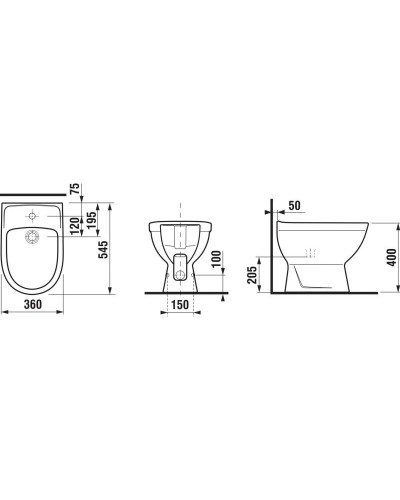Биде напольное Jika Lyra Plus 8323810003041