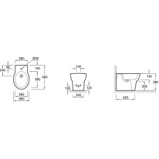 Биде напольное Jacob Delafon Ove E1705-0