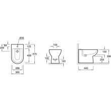 Биде напольное Jacob Delafon Panache E1372-00