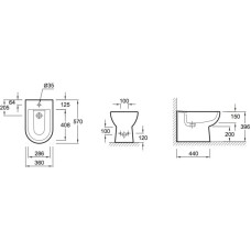 Биде напольное Jacob Delafon Panache E1372-00