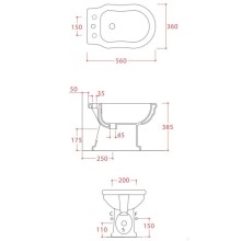 Биде напольное Artceram Hermitage HEB002 01 00x1