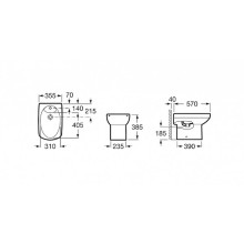 Биде Roca Debba 357994000 Белое