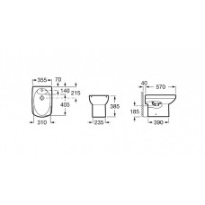 Биде Roca Debba 357994000 Белое