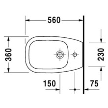 Биде напольное Duravit D-Code 22411000002