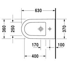 Биде напольное Duravit Darling New 2251100000