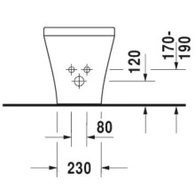 Биде напольное Duravit DuraStyle 2284100000