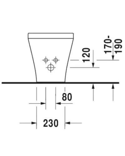 Биде напольное Duravit DuraStyle 2284100000