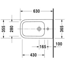 Биде напольное Duravit Happy D.2 2259100000