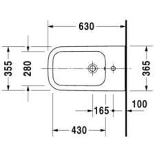 Биде напольное Duravit Happy D.2 2259100000