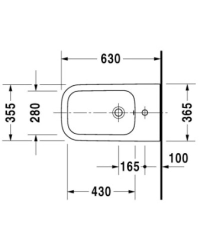 Биде напольное Duravit Happy D.2 2259100000