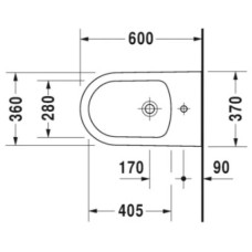 Биде напольное Duravit ME by Starck 2289100000
