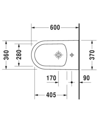 Биде напольное Duravit ME by Starck 2289100000
