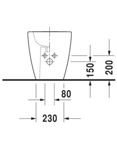 Биде напольное Duravit ME by Starck 2289100000