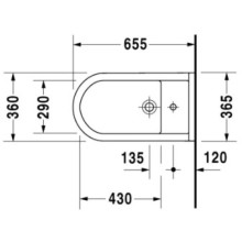 Биде напольное Duravit Starck 3 2234100000