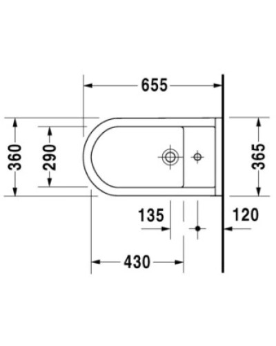 Биде напольное Duravit Starck 3 2234100000