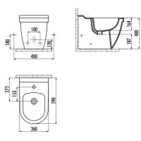 Биде напольное Creavit Dream DR500(DR50000000)