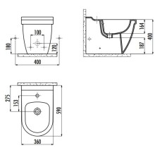 Биде напольное Creavit Dream DR500(DR50000000)