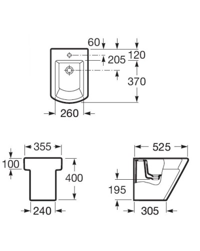 Биде напольное Roca Hall 357624000