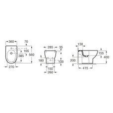 Биде напольное Roca Meridian 357244000