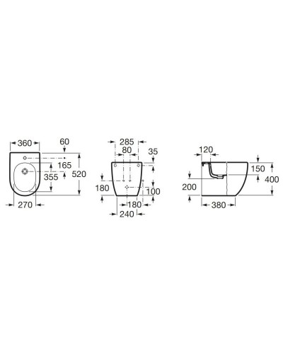 Биде напольное Roca Meridian 357247000