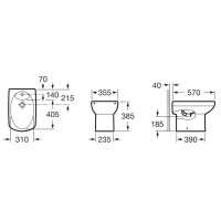 Биде напольное Roca Dama Senso 357514000