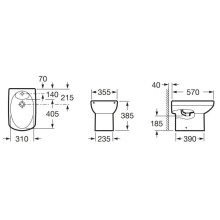 Биде напольное Roca Dama Senso 357514000