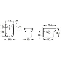 Биде напольное Roca Dama Senso 357517000